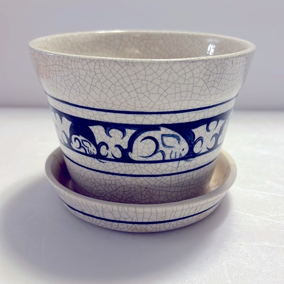 potting shed Art Vintage Potting Shed Dedham Pottery 2 Piece Flower